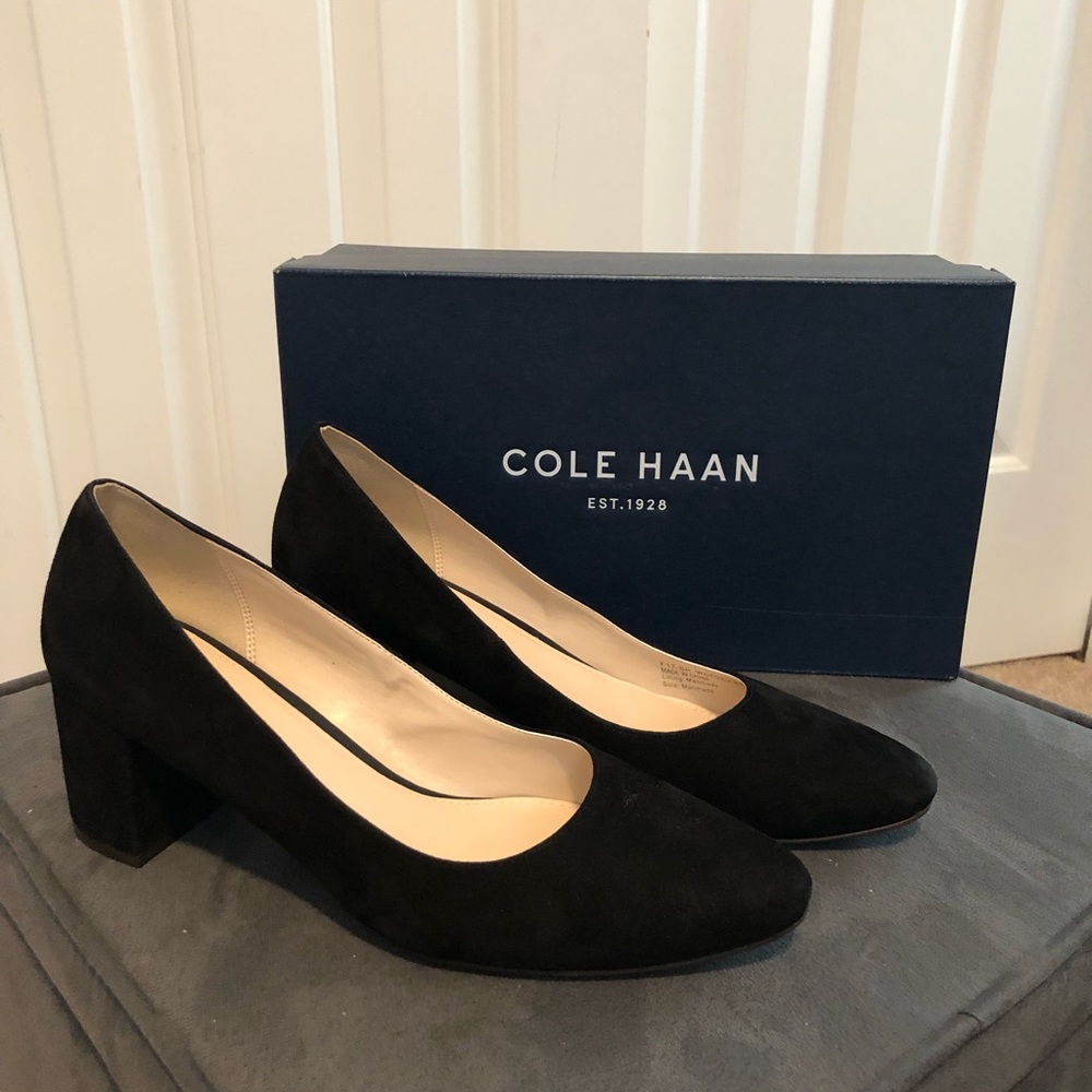 Cole Haan Justine Black Suede